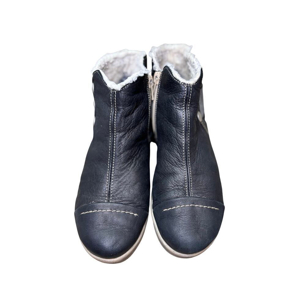 Cloud Aline, Black, Women's Wool Lining Ankle Zip Boot, high-top sneaker, Size 5 - Picture 11 of 12
